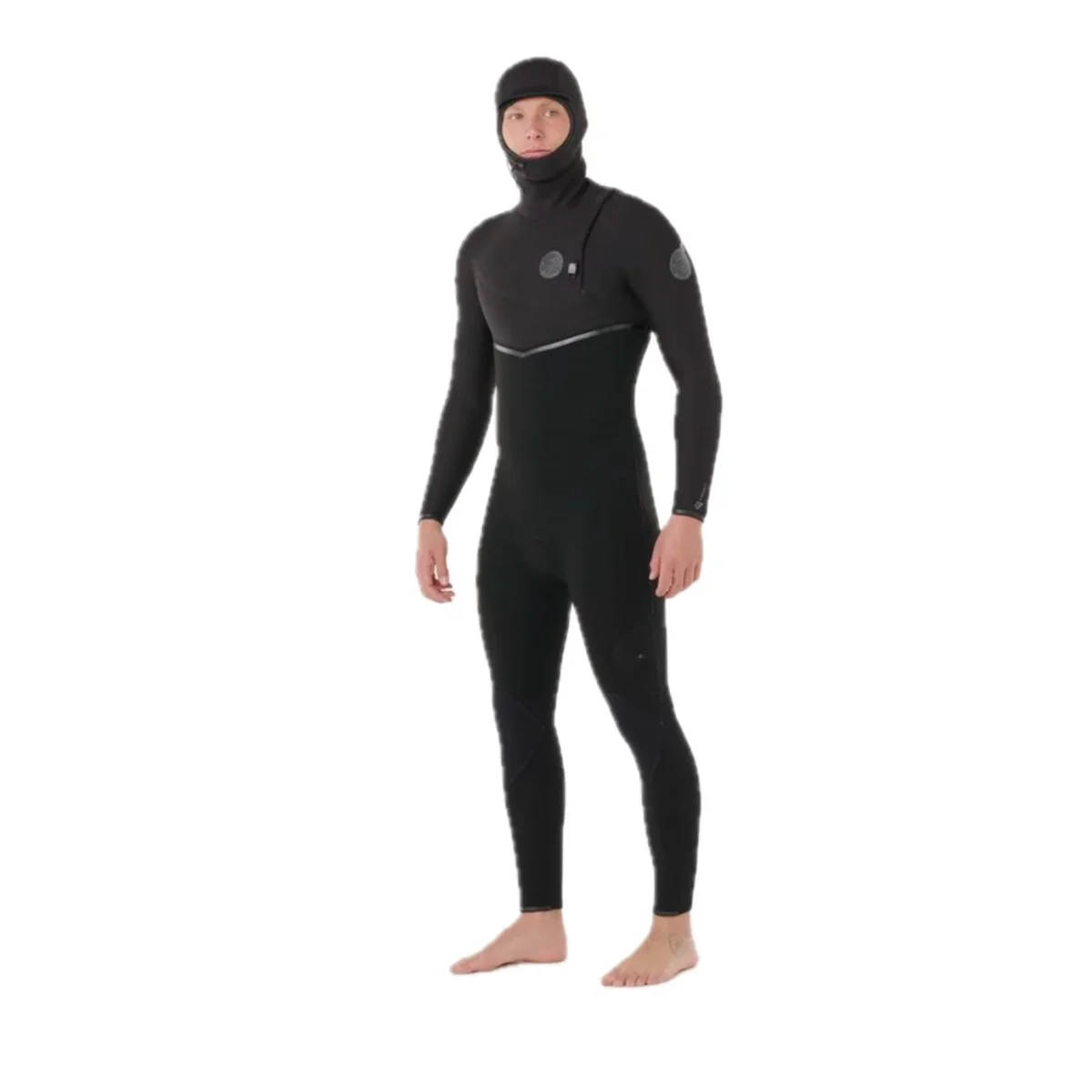 Ebomb Men 5/4 Hooded Sealed Seam Zip Free Black - immagine 3